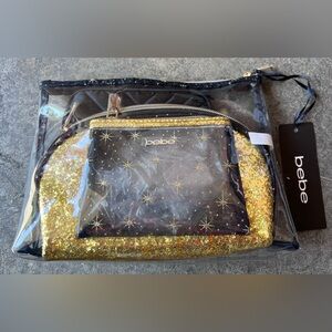 Bebe 4 Piece Multipack Cosmetic Travel Purse Kit‎ Set NEW